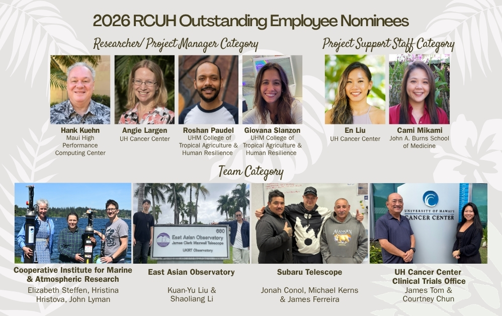 Introducing the 2026 RCUH Outstanding Employee of the Year Nominees